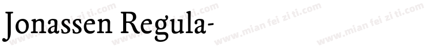 Jonassen Regula字体转换